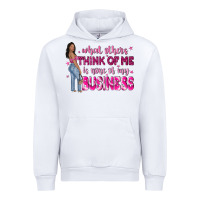 White what other think of me is none of my business Urban Hoodie - NancyCooperArtShop