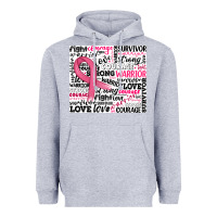 Heather Grey breast cancer ribbon Heavyweight Hoodie - JahusDesignShop