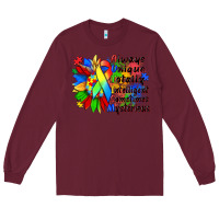Burgundy always unique totally intelligent sometimes myster Long Sleeve Tee - Zillion Design Studio