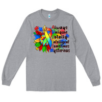 Heather Grey always unique totally intelligent sometimes myster Long Sleeve Tee - Zillion Design Studio