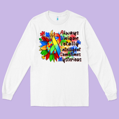 Always Unique Totally Intelligent Sometimes Myster Long Sleeve Tee Designed By Zillion Design Studio