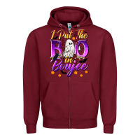 Burgundy I Put The Boo In Boujee Zipper Hoodie - texasbilliewilder