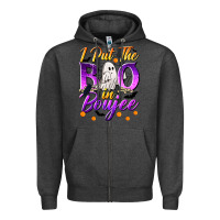 Charcoal Heather I Put The Boo In Boujee Zipper Hoodie - texasbilliewilder