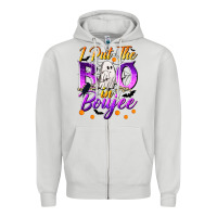 Dove Grey I Put The Boo In Boujee Zipper Hoodie - texasbilliewilder