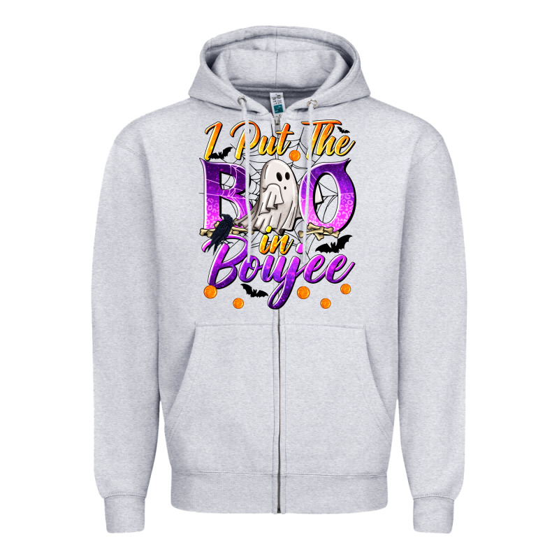 I Put The Boo In Boujee Zipper Hoodie by texasbilliewilder | Teevron