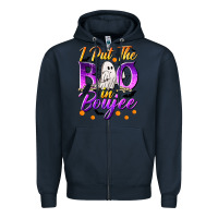 Navy I Put The Boo In Boujee Zipper Hoodie - texasbilliewilder