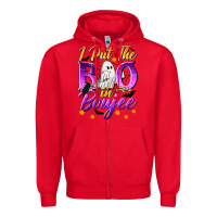 Red I Put The Boo In Boujee Zipper Hoodie - texasbilliewilder