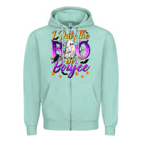 Seafoam I Put The Boo In Boujee Zipper Hoodie - texasbilliewilder