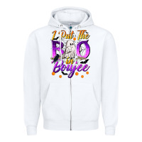 White I Put The Boo In Boujee Zipper Hoodie - texasbilliewilder