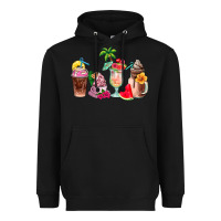 Black summer coffee cups Heavyweight Hoodie - AdoDesignShop