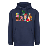 Navy summer coffee cups Heavyweight Hoodie - AdoDesignShop