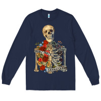 Navy inhale peace exhale chaos Long Sleeve Tee - RanaPortraitStore