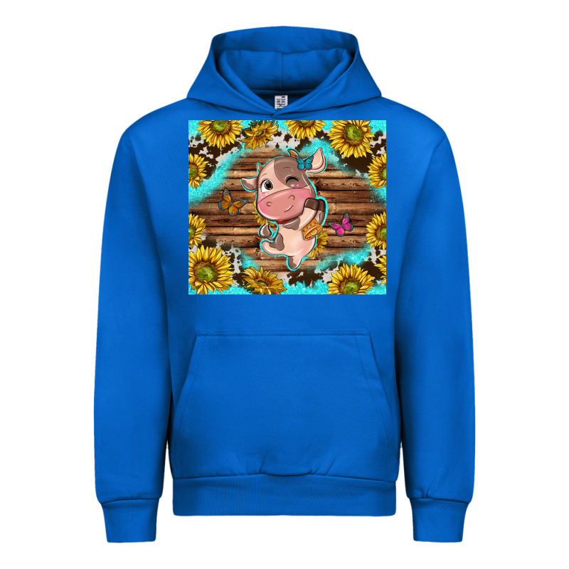 Western Cute Cow With Sunflower Urban Hoodie by NancyCooperArtShop | Teevron