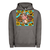 Pigment Tornado western cute cow with sunflower Urban Hoodie - NancyCooperArtShop