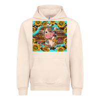 Sandshell western cute cow with sunflower Urban Hoodie - NancyCooperArtShop