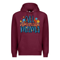 Burgundy all american mama Premium Hoodie - MaliasSmallBusiness