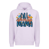 Lilac all american mama Premium Hoodie - MaliasSmallBusiness