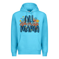 Ocean Blue all american mama Premium Hoodie - MaliasSmallBusiness