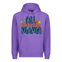 Purple all american mama Premium Hoodie - MaliasSmallBusiness