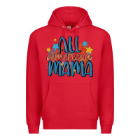 Red all american mama Premium Hoodie - MaliasSmallBusiness