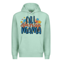 Seafoam all american mama Premium Hoodie - MaliasSmallBusiness