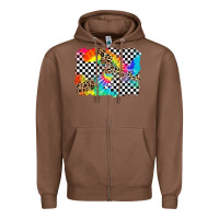 Chestnut race leopard tie dye background Zipper Hoodie - Zillion Design Studio