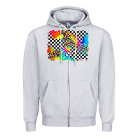 Heather Grey race leopard tie dye background Zipper Hoodie - Zillion Design Studio