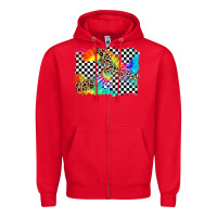 Red race leopard tie dye background Zipper Hoodie - Zillion Design Studio