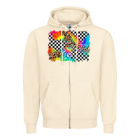 Sandshell race leopard tie dye background Zipper Hoodie - Zillion Design Studio