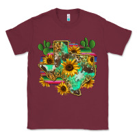 Burgundy texas map Classic Tee - Zillion Design Studio