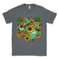 Charcoal Heather texas map Classic Tee - Zillion Design Studio