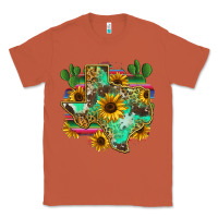 Copper texas map Classic Tee - Zillion Design Studio