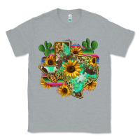 Heather Grey texas map Classic Tee - Zillion Design Studio