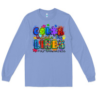 Colony Blue color outside the lines autism awareness Long Sleeve Tee - Zillion Design Studio
