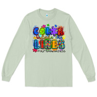 Matcha color outside the lines autism awareness Long Sleeve Tee - Zillion Design Studio