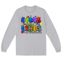 Moon Dust color outside the lines autism awareness Long Sleeve Tee - Zillion Design Studio
