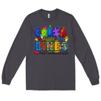 Smoke color outside the lines autism awareness Long Sleeve Tee - Zillion Design Studio