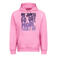 Fuchsia Pink my joints go out more than ı do Urban Hoodie - MaliasSmallBusiness