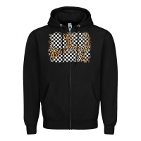 Black race leopard background Zipper Hoodie - Zillion Design Studio
