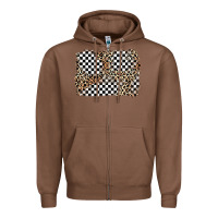 Chestnut race leopard background Zipper Hoodie - Zillion Design Studio