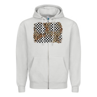 Dove Grey race leopard background Zipper Hoodie - Zillion Design Studio