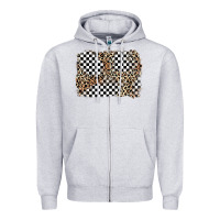 Heather Grey race leopard background Zipper Hoodie - Zillion Design Studio
