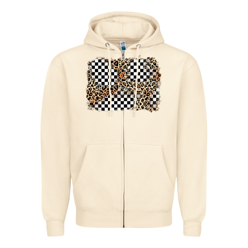 Race Leopard Background Zipper Hoodie by Zillion Design Studio | Teevron