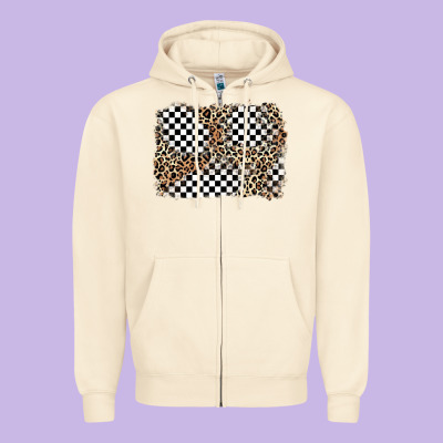 Race Leopard Background Zipper Hoodie Designed By Zillion Design Studio