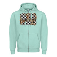 Seafoam race leopard background Zipper Hoodie - Zillion Design Studio