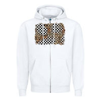 White race leopard background Zipper Hoodie - Zillion Design Studio