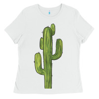 White cactus Ladies Tee - BarkalooDesign