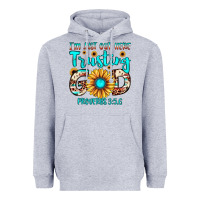 Heather Grey i m just out here trusting god proverbs 3 56 Heavyweight Hoodie - JahusDesignShop