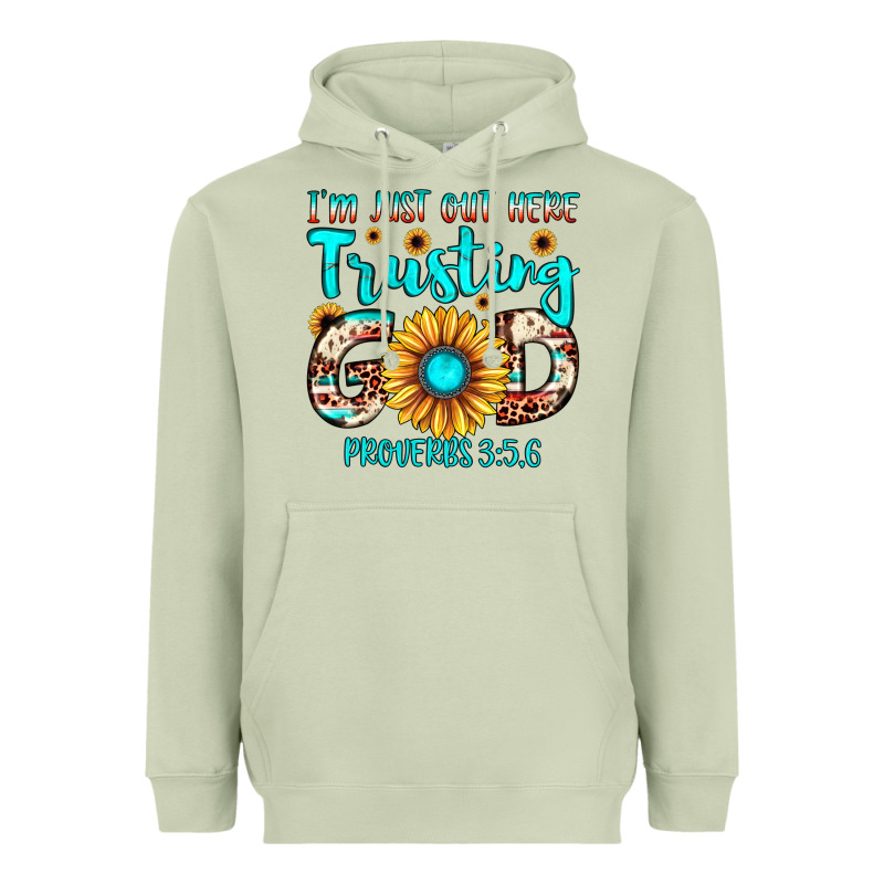 I M Just Out Here Trusting God Proverbs 3 56 Heavyweight Hoodie by JahusDesignShop | Teevron