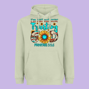 I M Just Out Here Trusting God Proverbs 3 56 Heavyweight Hoodie Designed By Jahusdesignshop